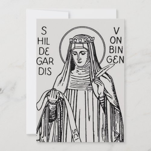Saint Hildegard of Bingen Benedictine abbess Holiday Card
