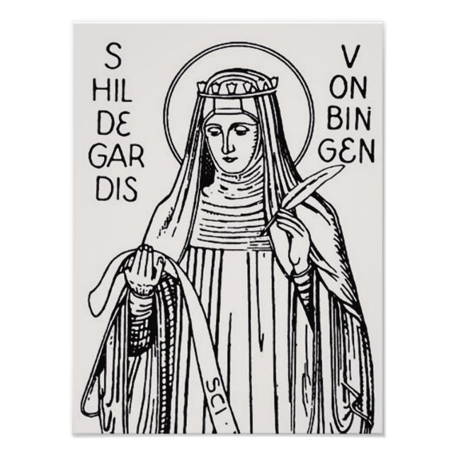 Saint Hildegard of Bingen Benedictine abbess Photo Print (Front)