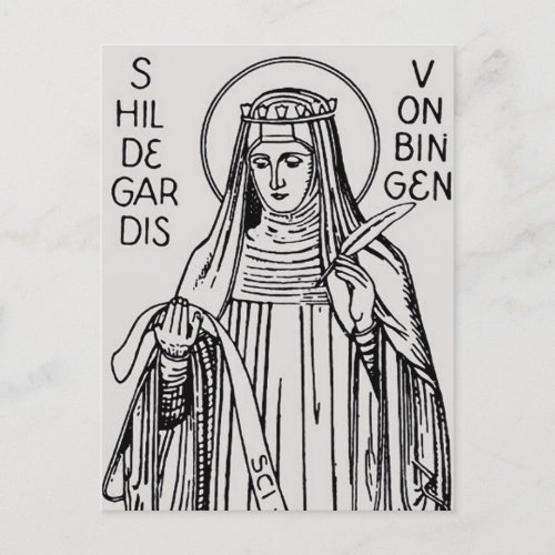 Saint Hildegard of Bingen Benedictine abbess Postcard