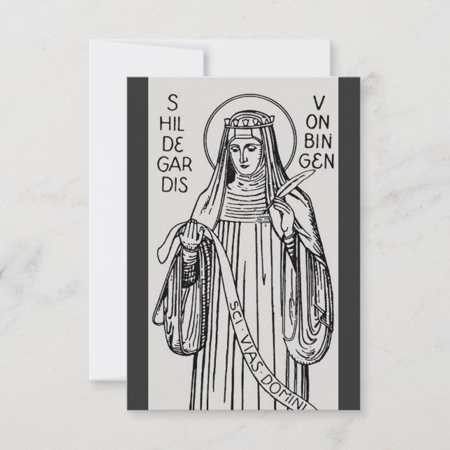 Saint Hildegard of Bingen Benedictine abbess Thank You Card (Front)