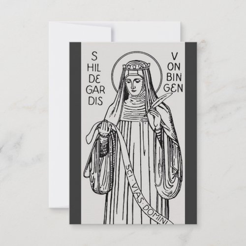 Saint Hildegard of Bingen Benedictine abbess Thank You Card