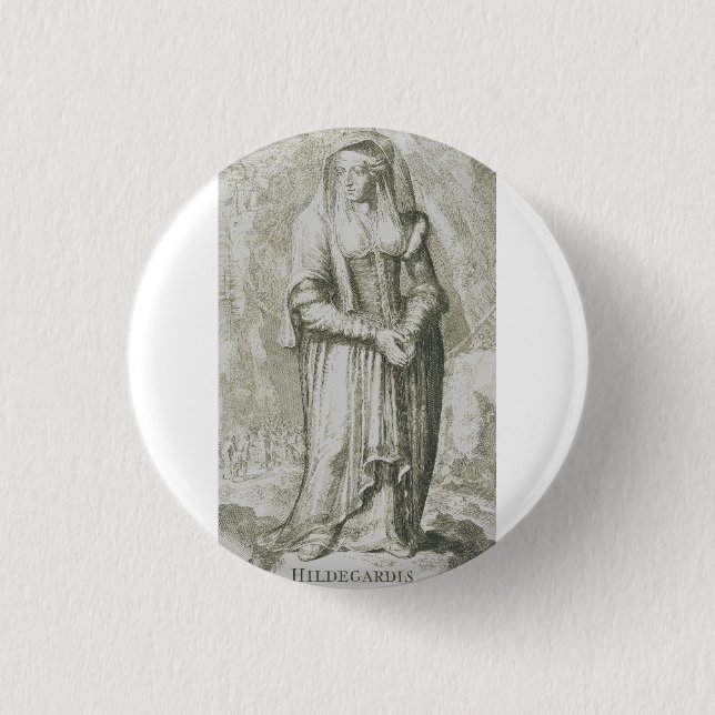 Saint Hildegard of Bingen Button (Front)