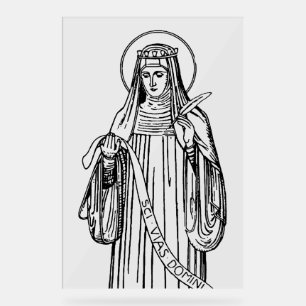 Saint Hildegard of Bingen Doctor of the Church Acrylic Sign