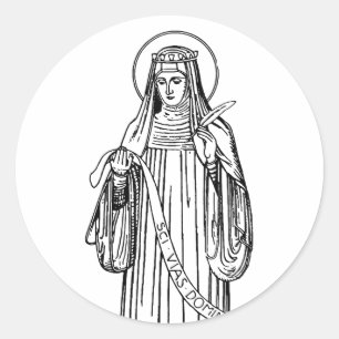 Saint Hildegard of Bingen Doctor of the Church Classic Round Sticker