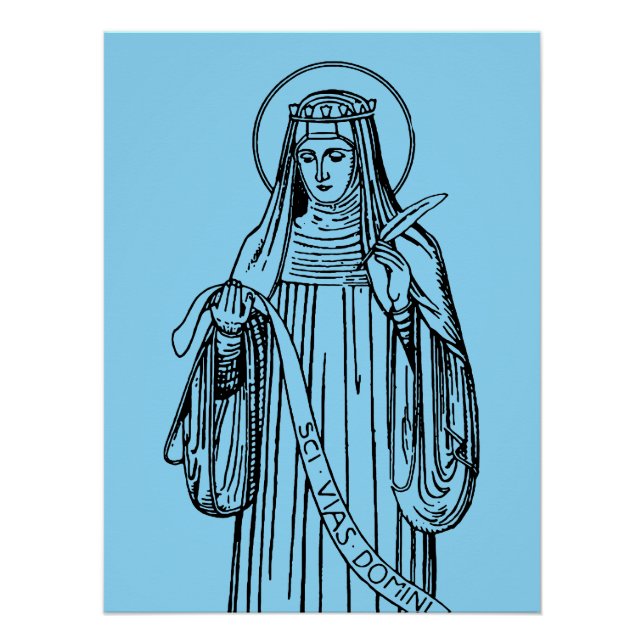 Saint Hildegard of Bingen Doctor of the Church Poster (Front)