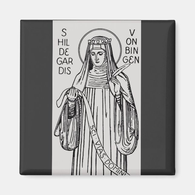 Saint Hildegard of Bingen Medieval Mystic Magnet (Front)