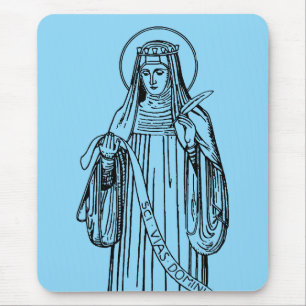 Saint Hildegard of Bingen Medieval Mystic Mouse Pad