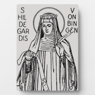 Saint Hildegard of Bingen Medieval Mystic Plaque