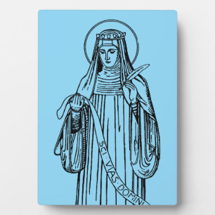 Saint Hildegard of Bingen Medieval Mystic Plaque