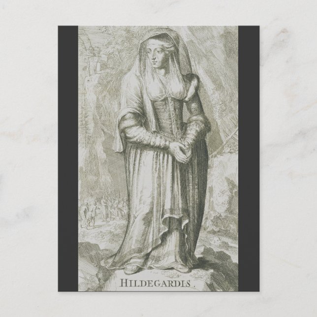 Saint Hildegard of Bingen Postcard (Front)