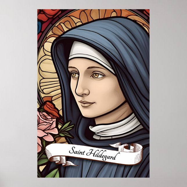Saint Hildegard of Bingen Poster (Front)