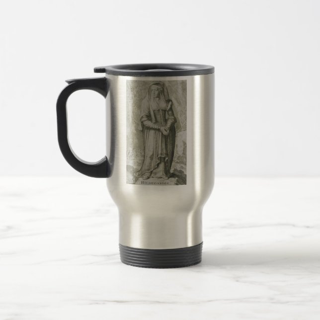 Saint Hildegard of Bingen Travel Mug (Left)