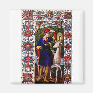 Saint Hubert of Liege with the stag Magnet