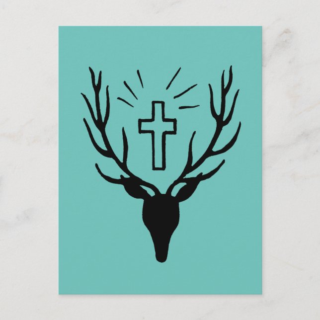 Saint Hubert's Stag Postcard (Front)