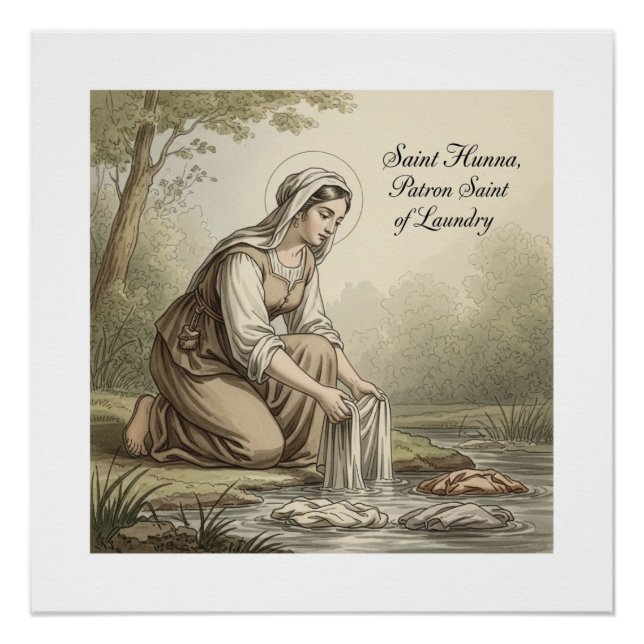 Saint Hunna, Patron Saint of Laundry Poster (Front)
