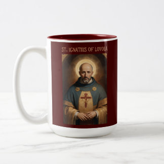 Saint Ignatius Loyola Catholic Jesuit Two-Tone Coffee Mug