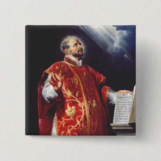 Saint Ignatius of Loyola Button (Front)