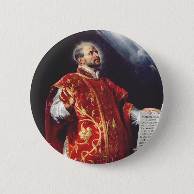 Saint Ignatius of Loyola Button (Front)