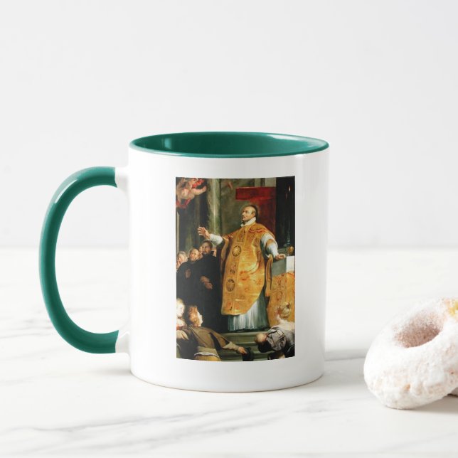 Saint Ignatius of Loyola* Coffee Cup (With Donut)