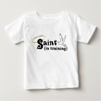 Saint in Training baby tee with wings