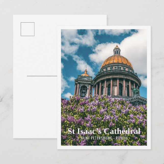 Saint Isaac's Cathedral Saint Petersburg Russia Postcard (Front/Back)