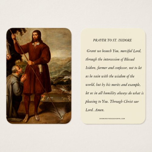 Saint Isidore the Farmer Laborer Religious Prayer 