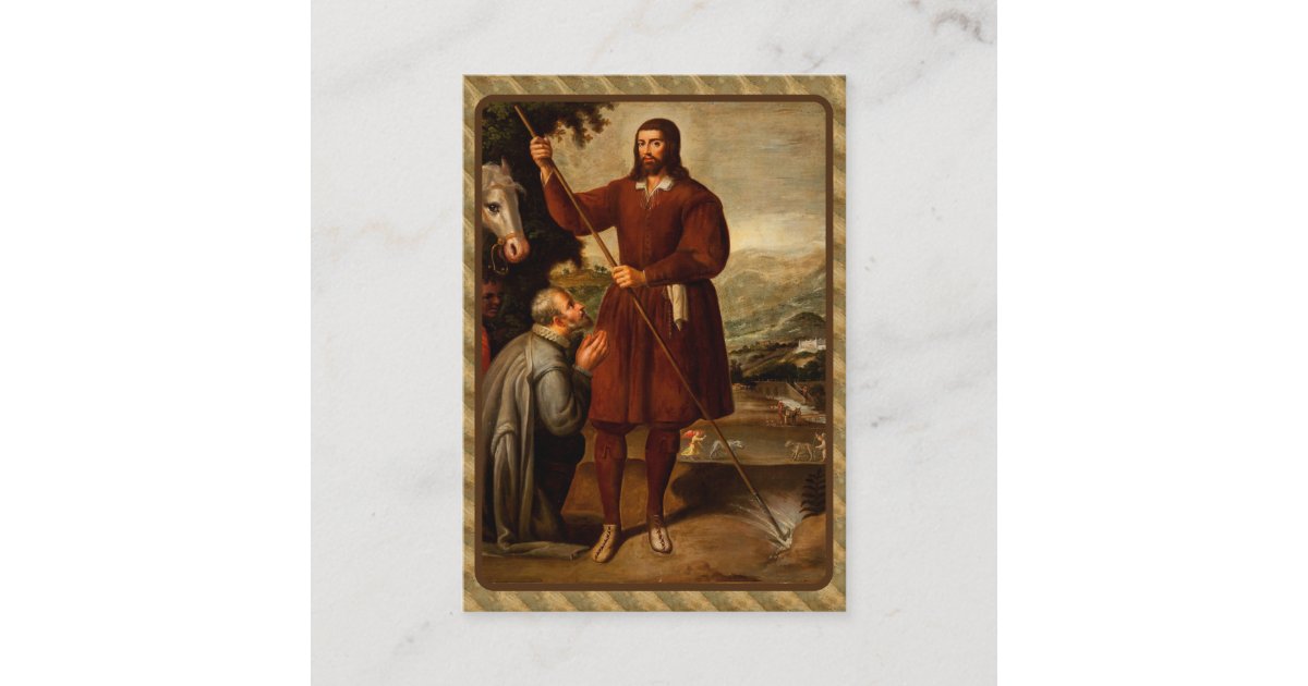 Saint Isidore the Farmer Laborer Religious Prayer Enclosure Card Zazzle