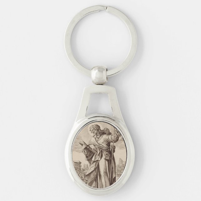 Saint James the Great one of Twelve Apostles Keychain (Front)