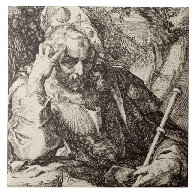 Saint James the Great the Apostle Ceramic Tile (Front)