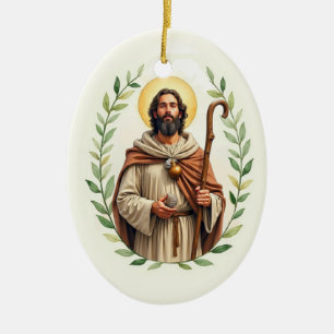 Saint James the Greater God's Peace and Blessings Ceramic Ornament