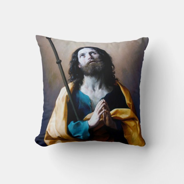 Saint James the Greater, Guido Reni Throw Pillow (Front)