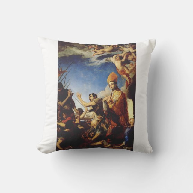 Saint Januarius Bishop of Benevento  Throw Pillow (Front)