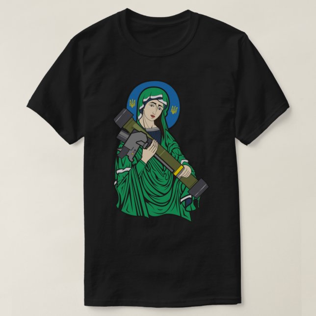Saint Javelin - Ukraine war. Slava Ukraini!   T-Shirt (Design Front)