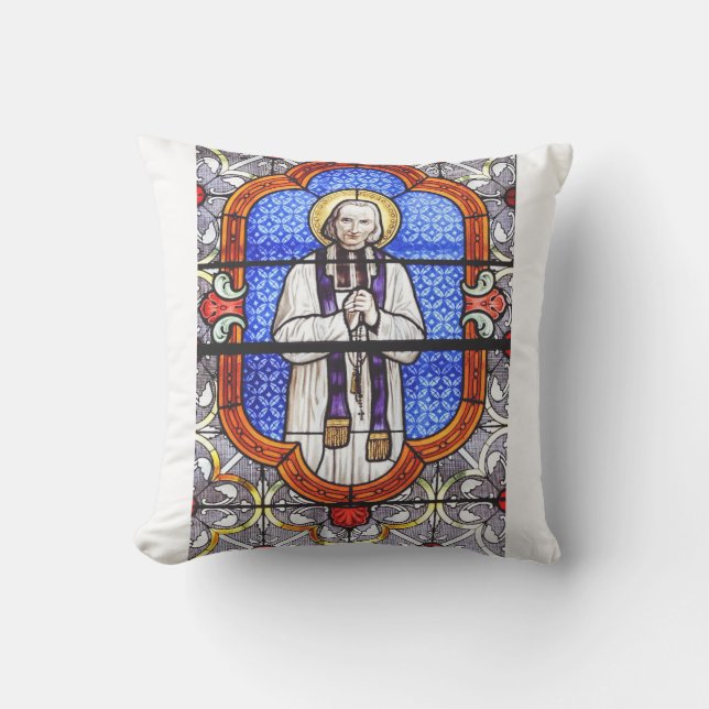 Saint Jean Baptiste Marie Vianney  Throw Pillow (Front)