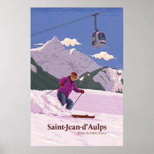 Saint Jean dAulps Ski Resort Travel Poster