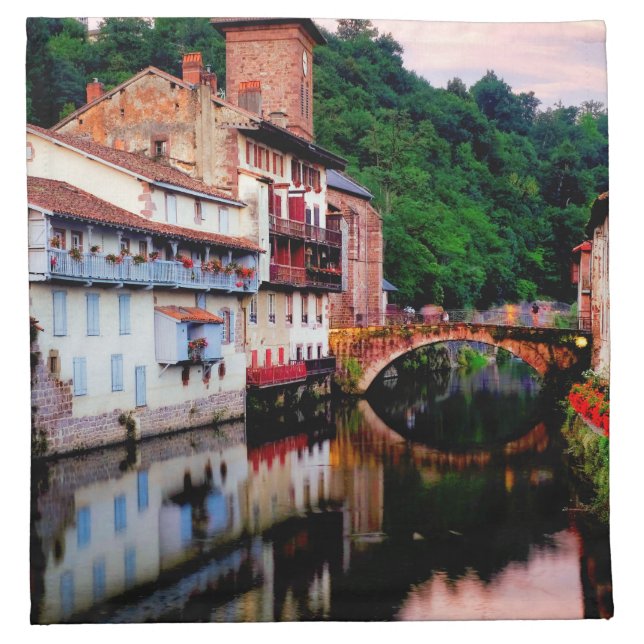 Saint Jean Pied de Port  Cloth Napkin (Front)