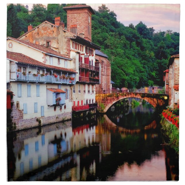 Saint Jean Pied de Port  Cloth Napkin (Front)