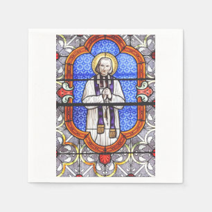 Saint Jean Vianney Premium Soul Guide Art Print Napkins
