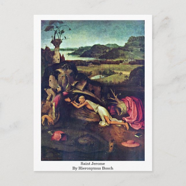 Saint Jerome. By Hieronymus Bosch Postcard (Front)