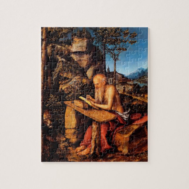 Saint Jerome by Lucas Cranach the Elder Jigsaw Puzzle (Vertical)