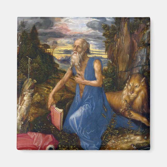 Saint Jerome in the Wilderness by Durer Magnet (Front)