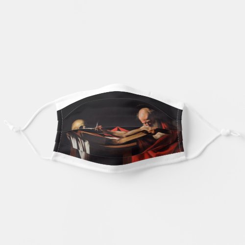 Saint Jerome Writing by Caravaggio Adult Cloth Face Mask