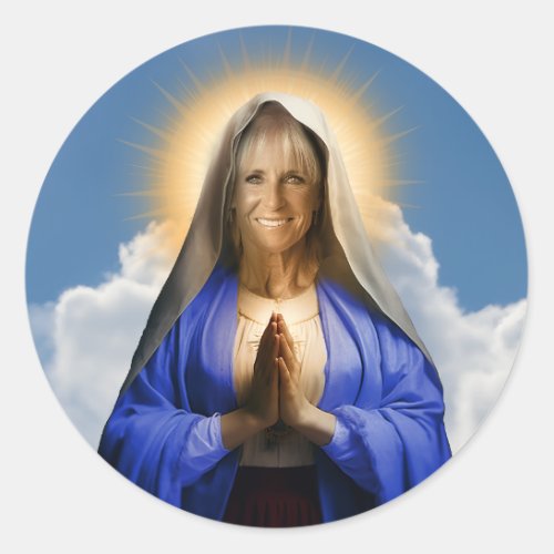 Saint Jill Biden Prayer Candle Classic Round Sticker