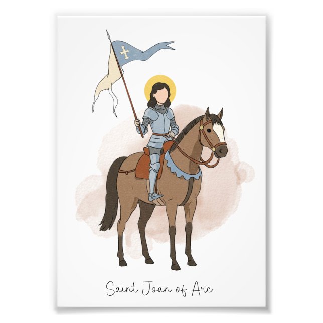 Saint Joan of Arc, Catholic Saint Photo Print (Front)