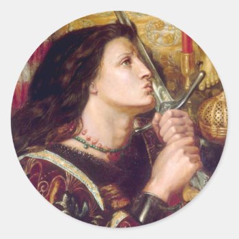 Saint Joan Of Arc Classic Round Sticker by Xuxario at Zazzle