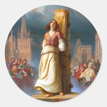 Saint Joan Of Arc Classic Round Sticker by Xuxario at Zazzle