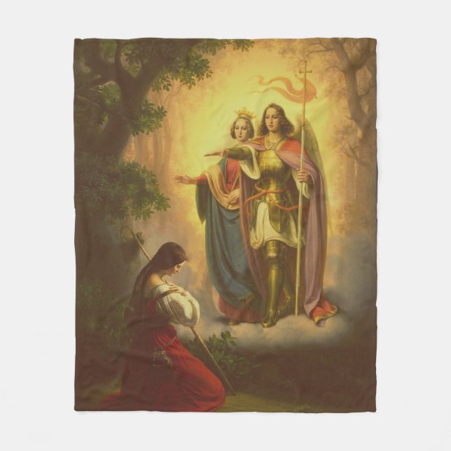 Saint Joan of Arc Fleece Blanket (Front)