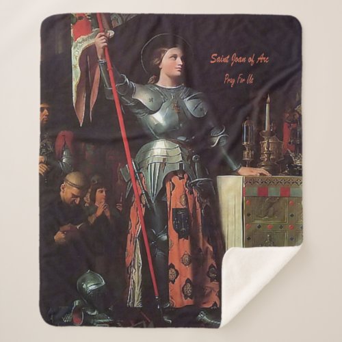 Saint Joan of Arc Sherpa Blanket