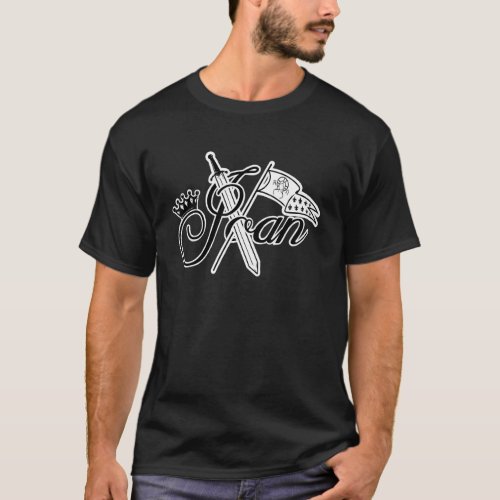 Saint Joan Of Arc Shield Vintage French Saint Cath T_Shirt