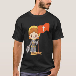 Saint Joan Of Arc Shield Vintage French Saint Cath T-Shirt
